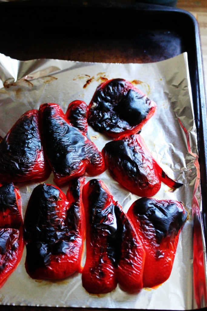 How to Roast Peppers and Red Pepper Dip
